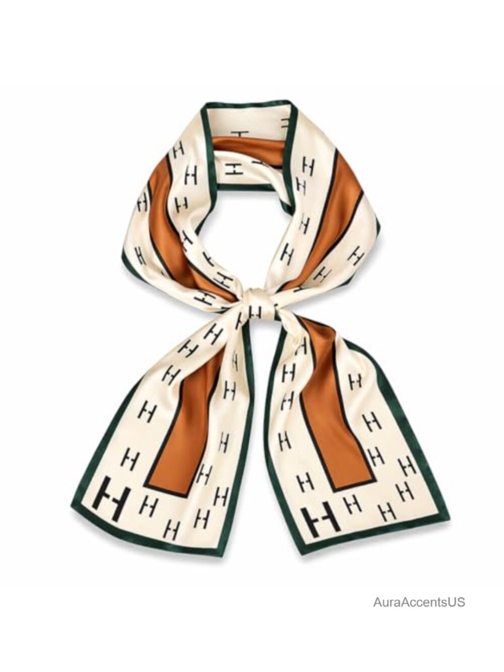 Satin Long Scarf for Women Neck Scarf Purse Handbag Accessory